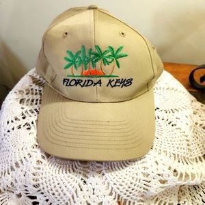 Nissin Vintage Snapback Hat Florida Keys Palm trees Beach